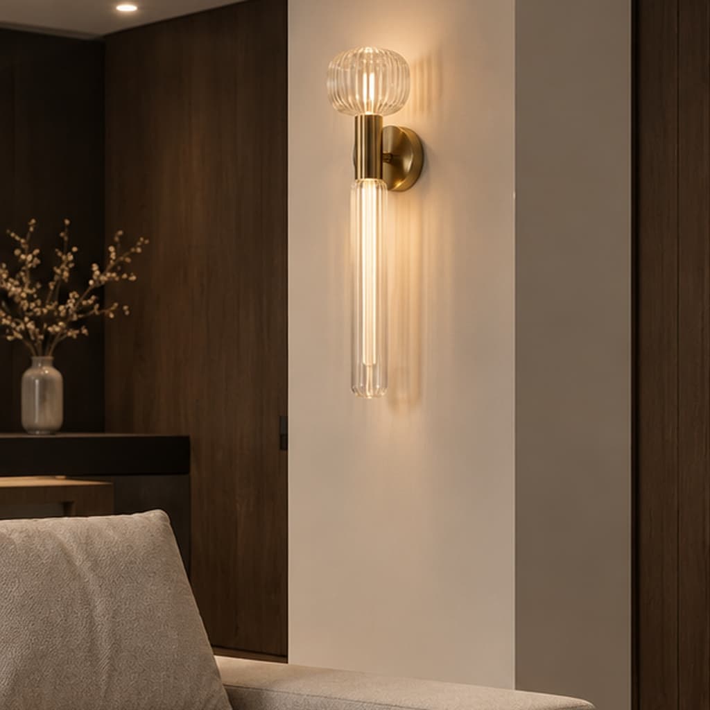 Aria Fluted Glass Wall Sconce
