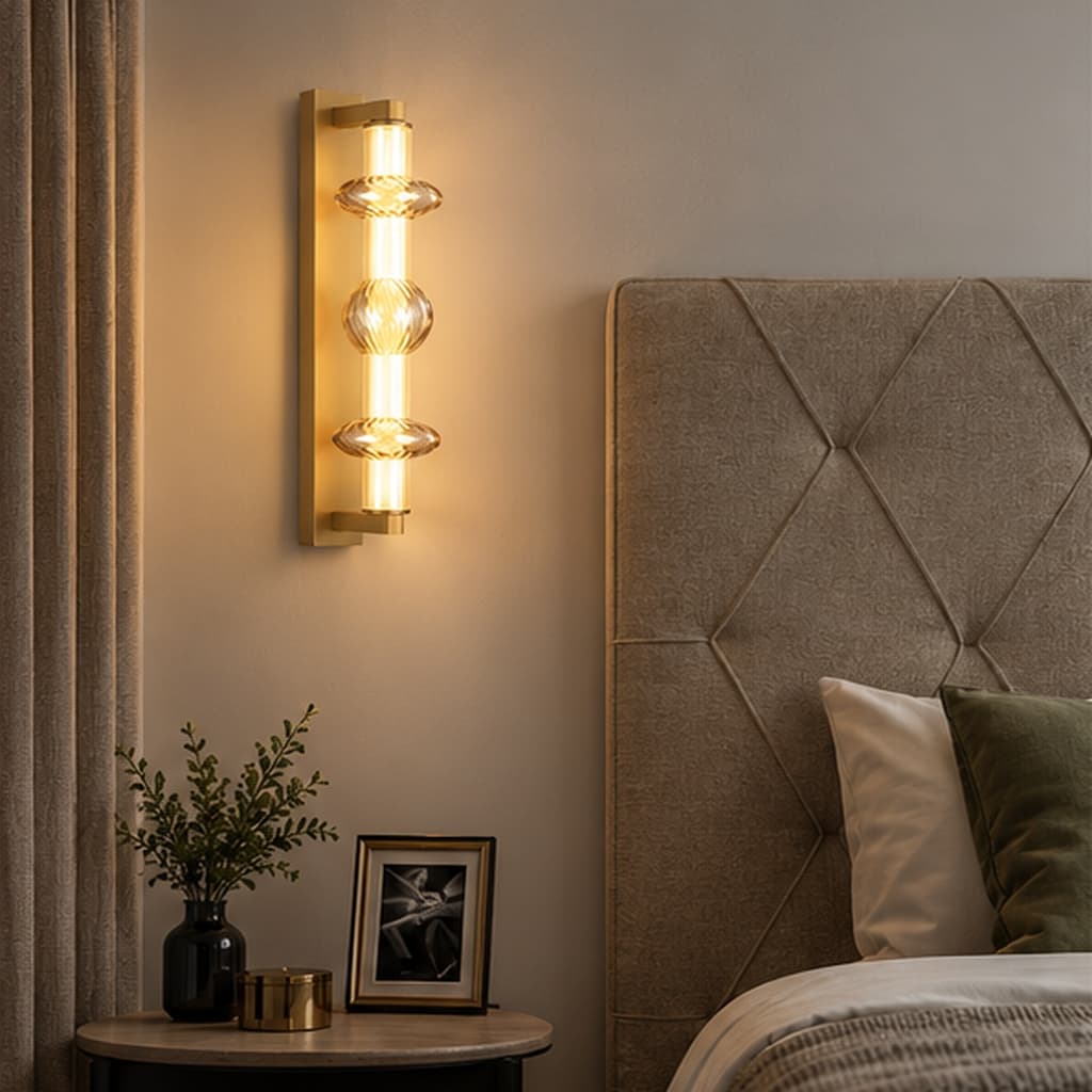 Aurelia Triple Cylinder Fluted Sconce