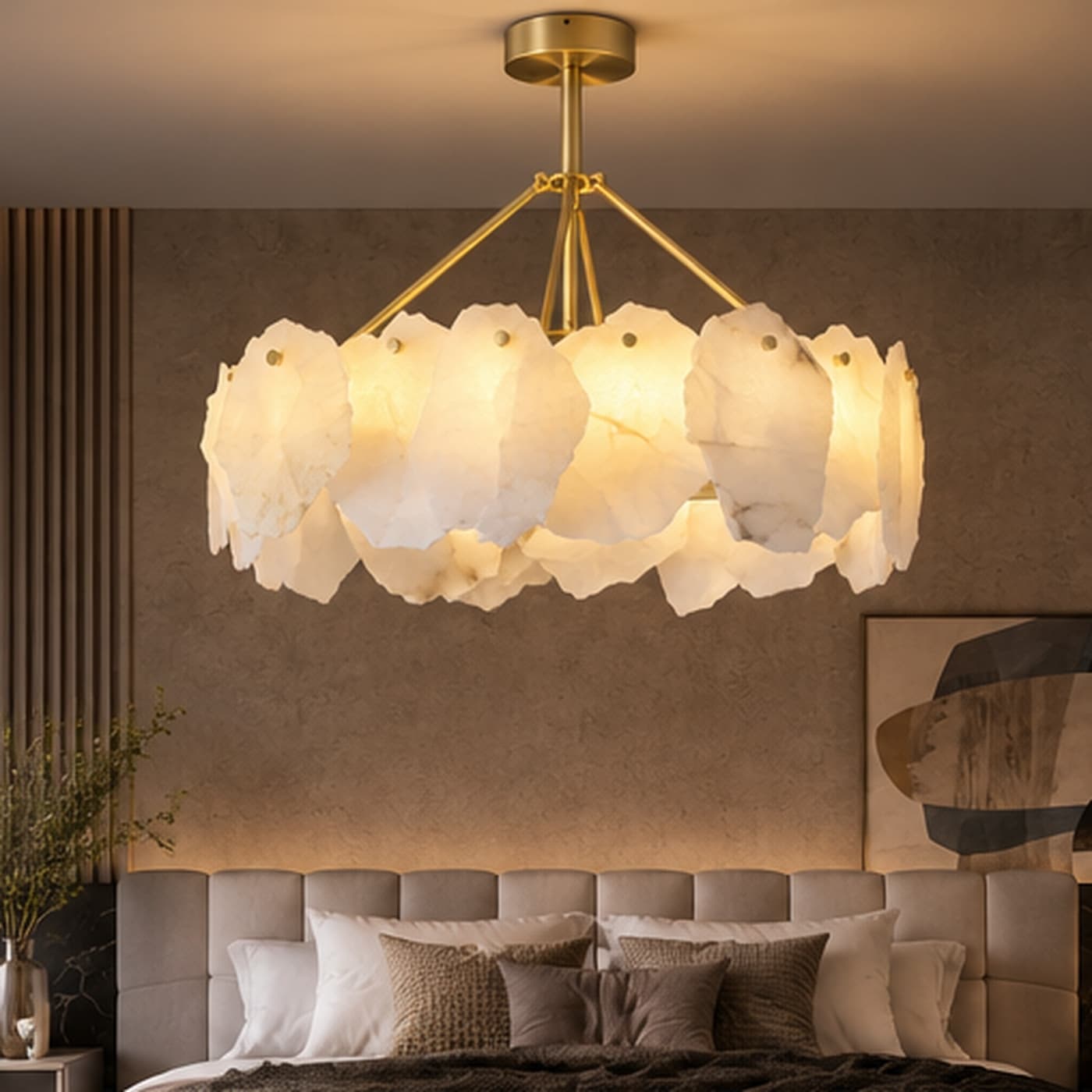 Aura Onyx Scalloped Chandelier