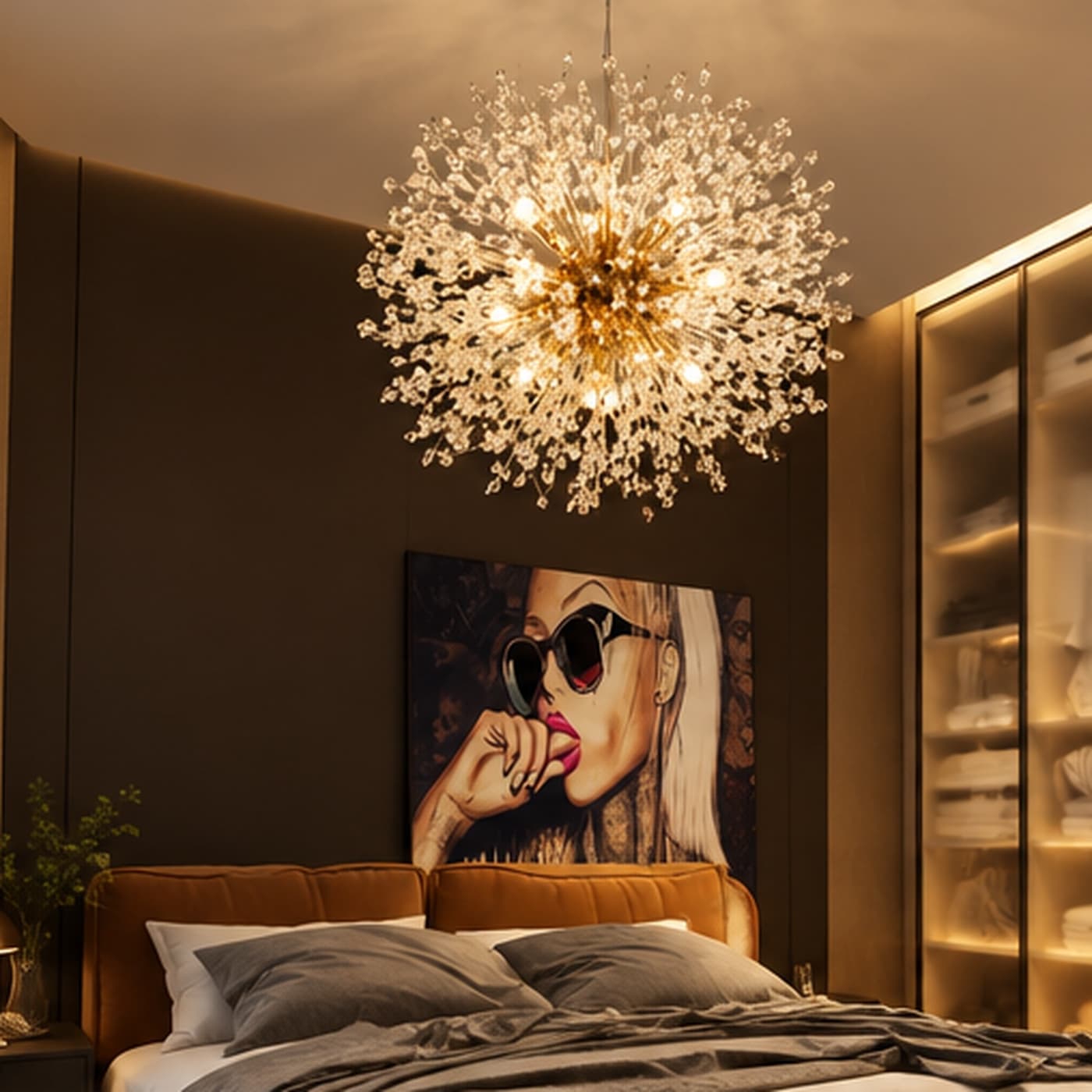 Aethel Crystal Burst Chandelier